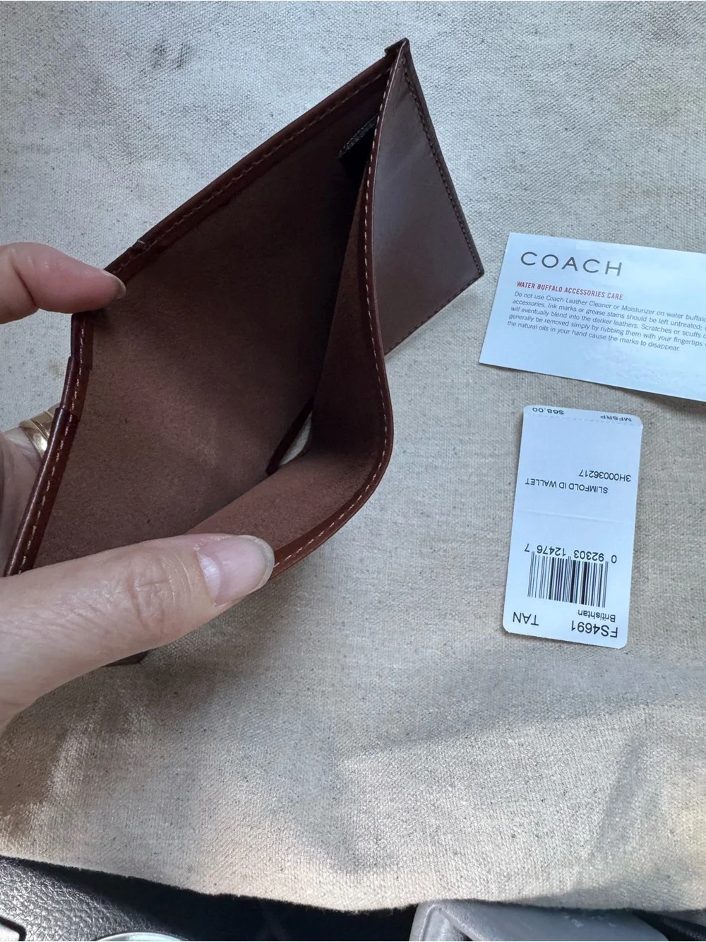 Coach slimfold wallet for men